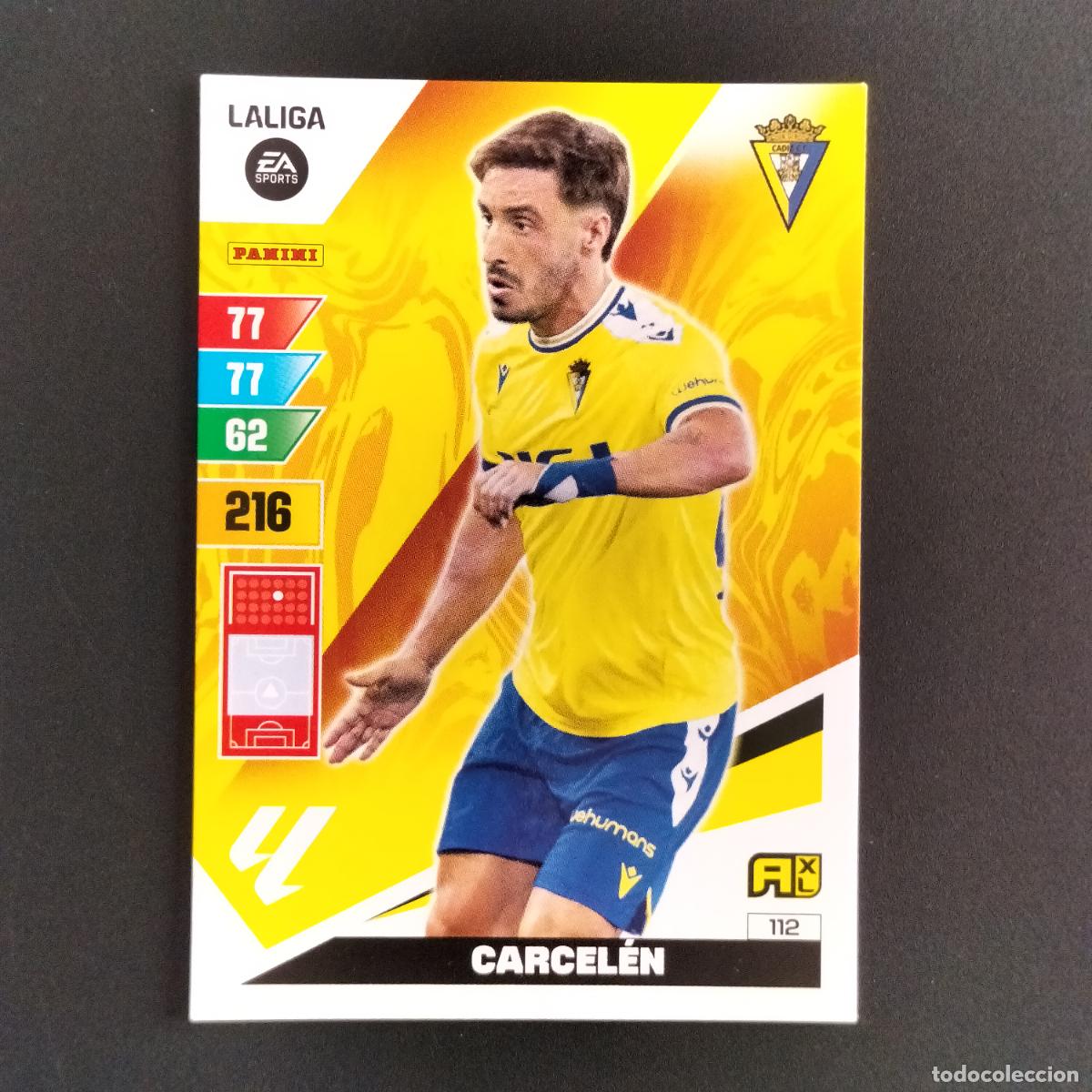 Cromos de F&uacute;tbol: 112 CARCELEN CADIZ CROMOS ADRENALYN XL LALIGA CARD 2023 2024 23 214 PANINI