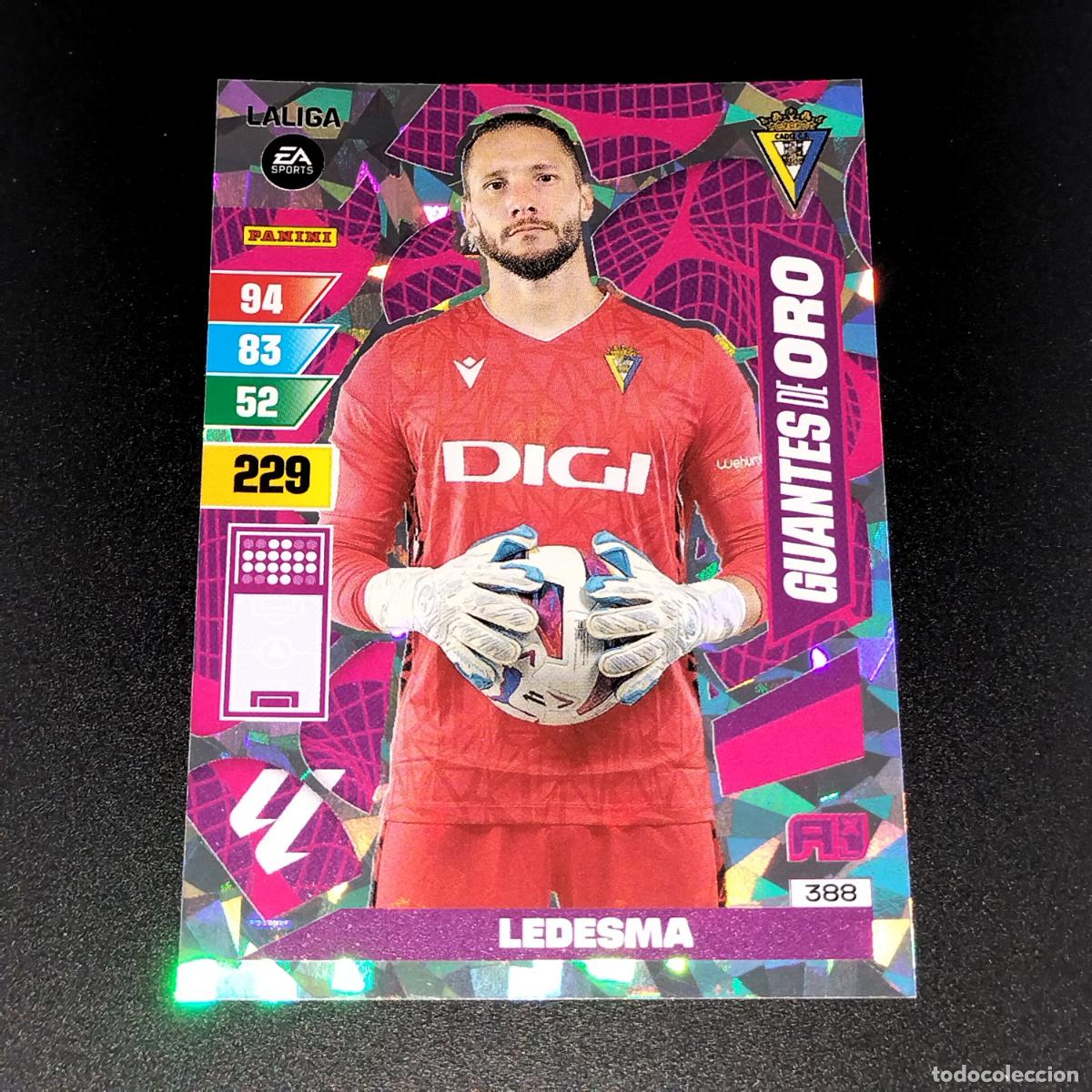 Cromos de F&uacute;tbol: 388 LEDESMA GUANTES DE ORO CADIZ CROMOS ADRENALYN XL LALIGA CARD 2023 2024 23 214 PANINI