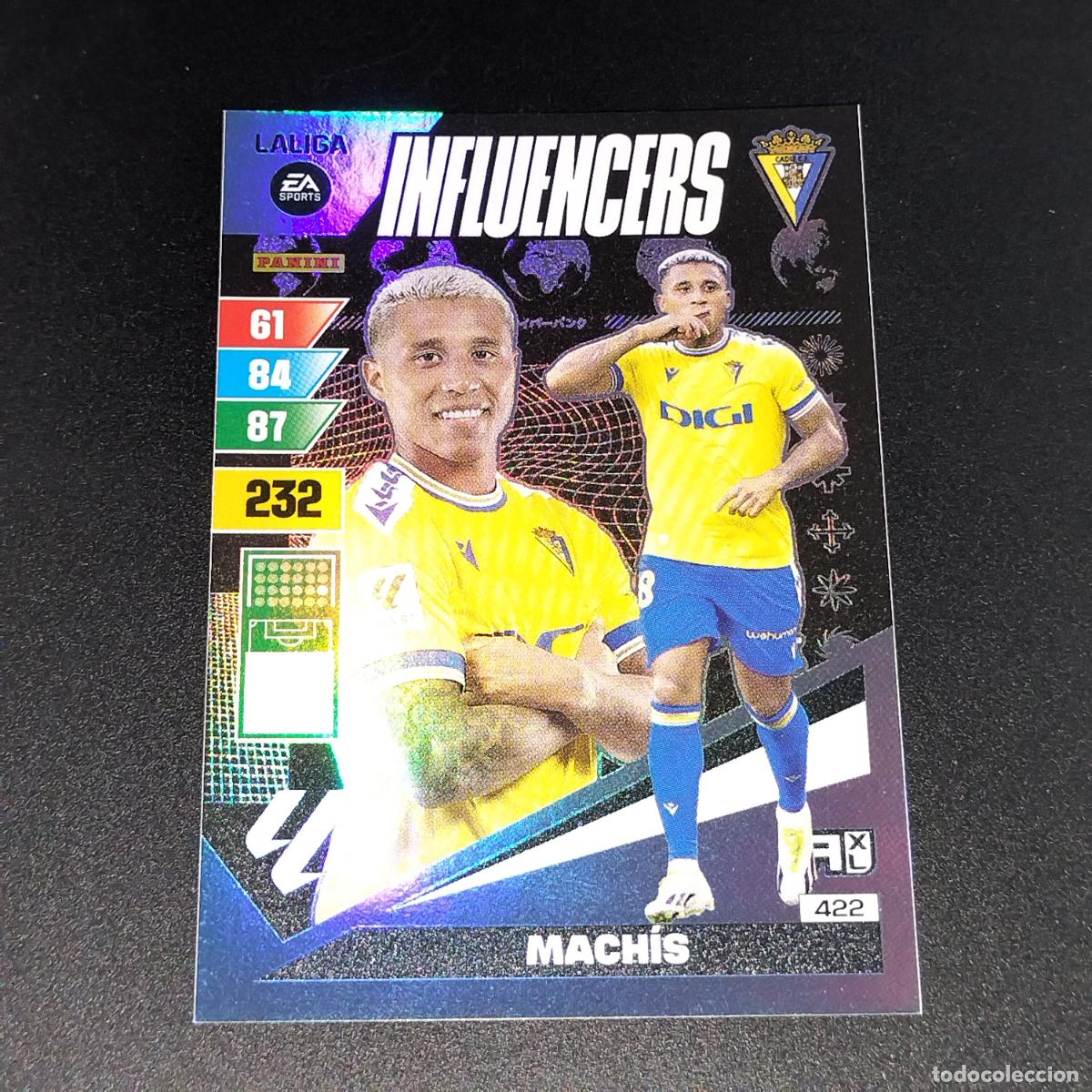 Cromos de F&uacute;tbol: 422 MACHIS INFLUENCERS CADIZ CROMOS ADRENALYN XL LALIGA CARD 2023 2024 23 214 PANINI
