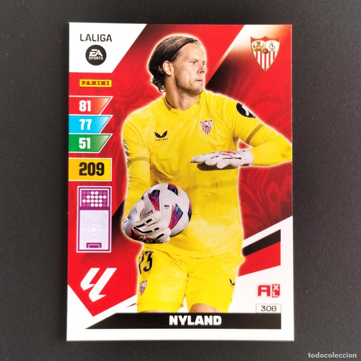 Cromos de F&uacute;tbol: 308 NYLAND SEVILLA CROMOS ADRENALYN XL LALIGA CARD 2023 2024 23 214 PANINI