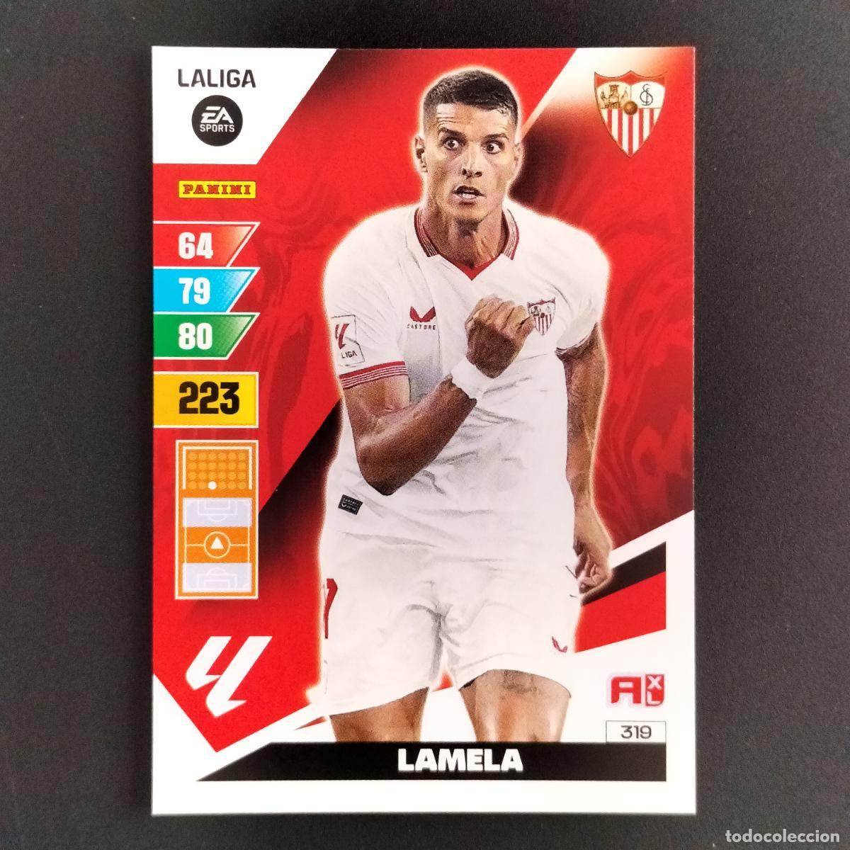 Cromos de F&uacute;tbol: 319 LAMELA SEVILLA CROMOS ADRENALYN XL LALIGA CARD 2023 2024 23 214 PANINI
