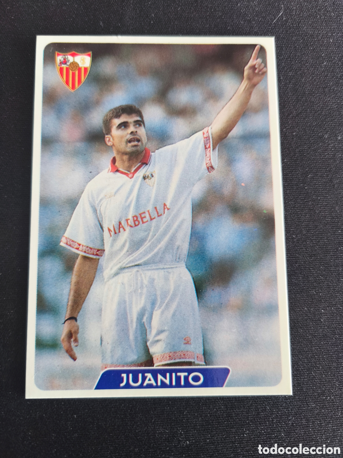 Cromos de F&uacute;tbol: 80 Juanito Sevilla LAS FICHAS DE LA LIGA MUNDICROMO 1995 1996 95 96