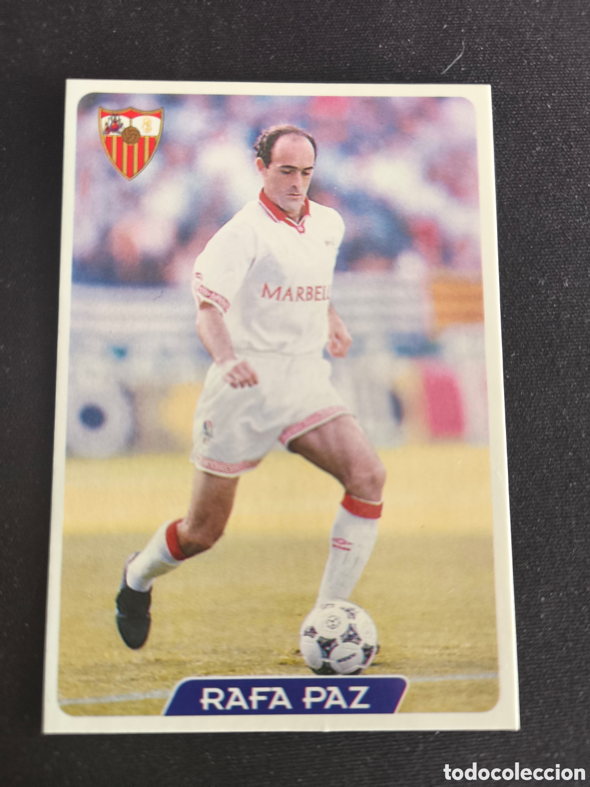Cromos de F&uacute;tbol: 82 Rafa Paz Sevilla LAS FICHAS DE LA LIGA MUNDICROMO 1995 1996 95 96