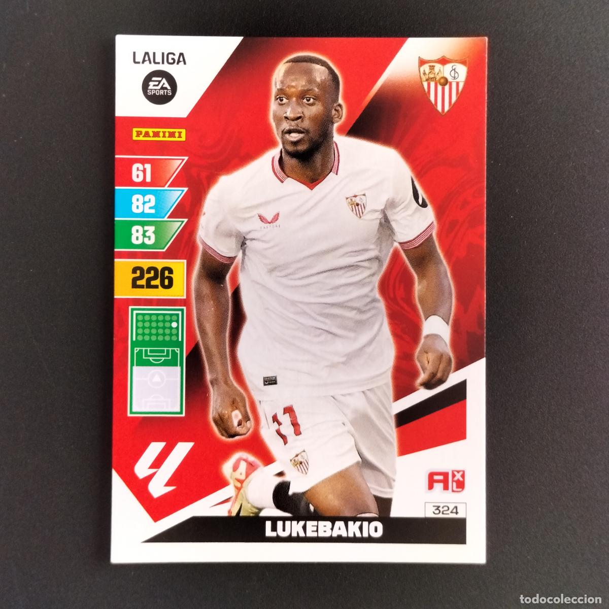 Cromos de F&uacute;tbol: 324 LUKEBAKIO SEVILLA CROMOS ADRENALYN XL LALIGA CARD 2023 2024 23 214 PANINI