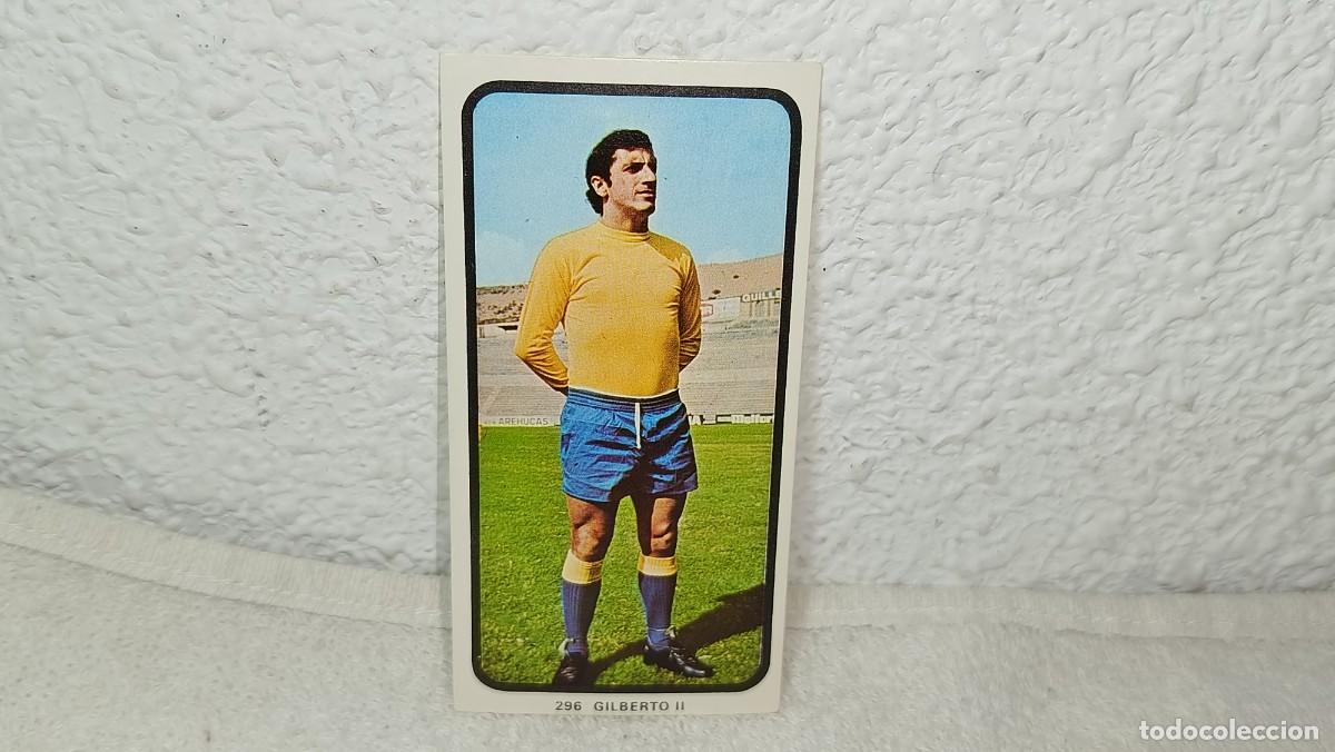 Fu&szlig;ball-Sticker: ANTIGUO CROMO N&ordm; 296 GILBERTO II LAS PALMAS C.F RUIZ ROMERO CAMPEONATOS NACIONALES FUTBOL 1973 - 74