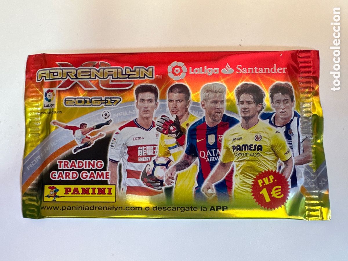 Cromos de F&uacute;tbol: SOBRE SIN ABRIR (MODELO SALE MESSI) ADRENALYN 2016-2017 16 17 PANINI TRADING CARDS