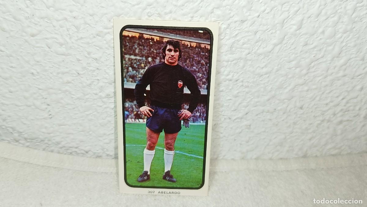 Cromos de F&uacute;tbol: ANTIGUO CROMO N&ordm; 307 ABELARDO VALENCIA C.F RUIZ ROMERO CAMPEONATOS NACIONALES FUTBOL 1973 - 74 SIN P