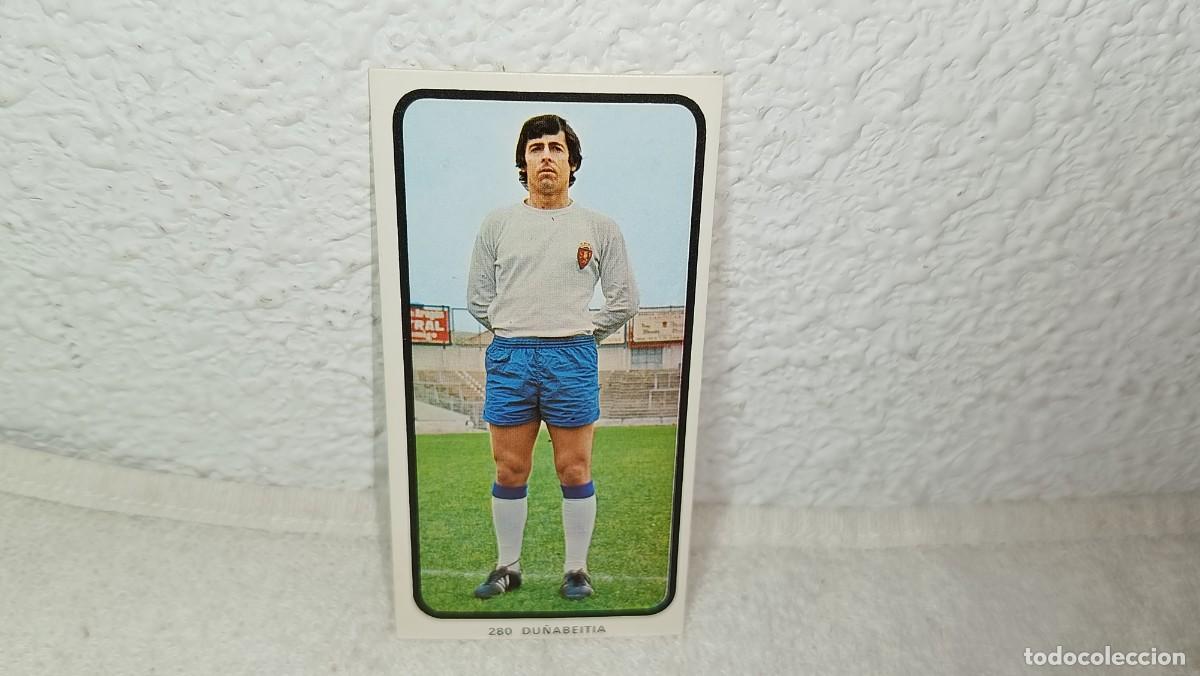 Cartes &agrave; collectionner de Football: ANTIGUO CROMO 280 DU&Ntilde;ABEITIA REAL ZARAGOZA RUIZ ROMERO CAMPEONATOS NACIONALES FUTBOL 1973 - 74 SIN P