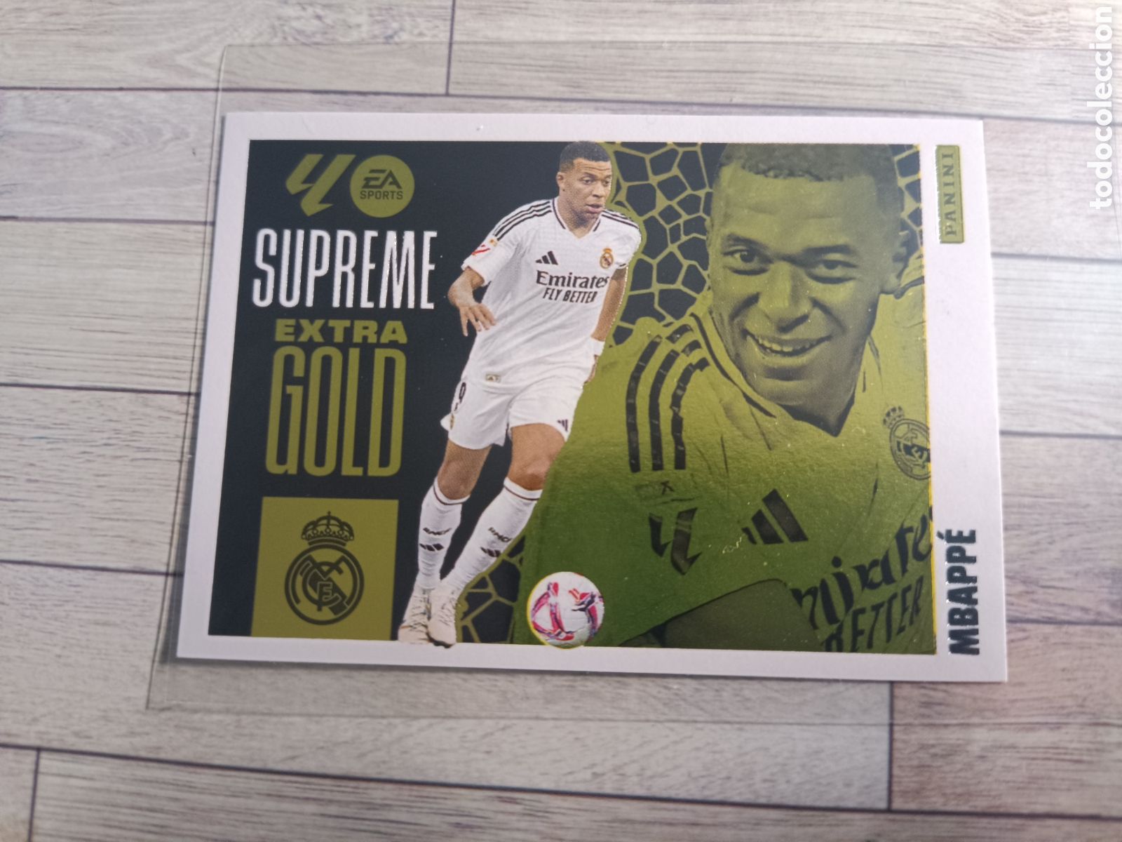 Cromos de F&uacute;tbol: MBAPPE REAL MADRID SUPREME EXTRA GOLD LIGA ESTE 2025 2026 PANINI 25 26
