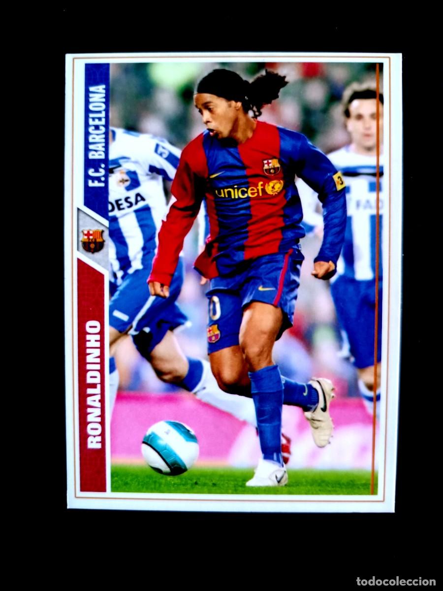 Cromos de F&uacute;tbol: 48 RONALDINHO - F.C. BARCELONA - MUNDICROMO 2008