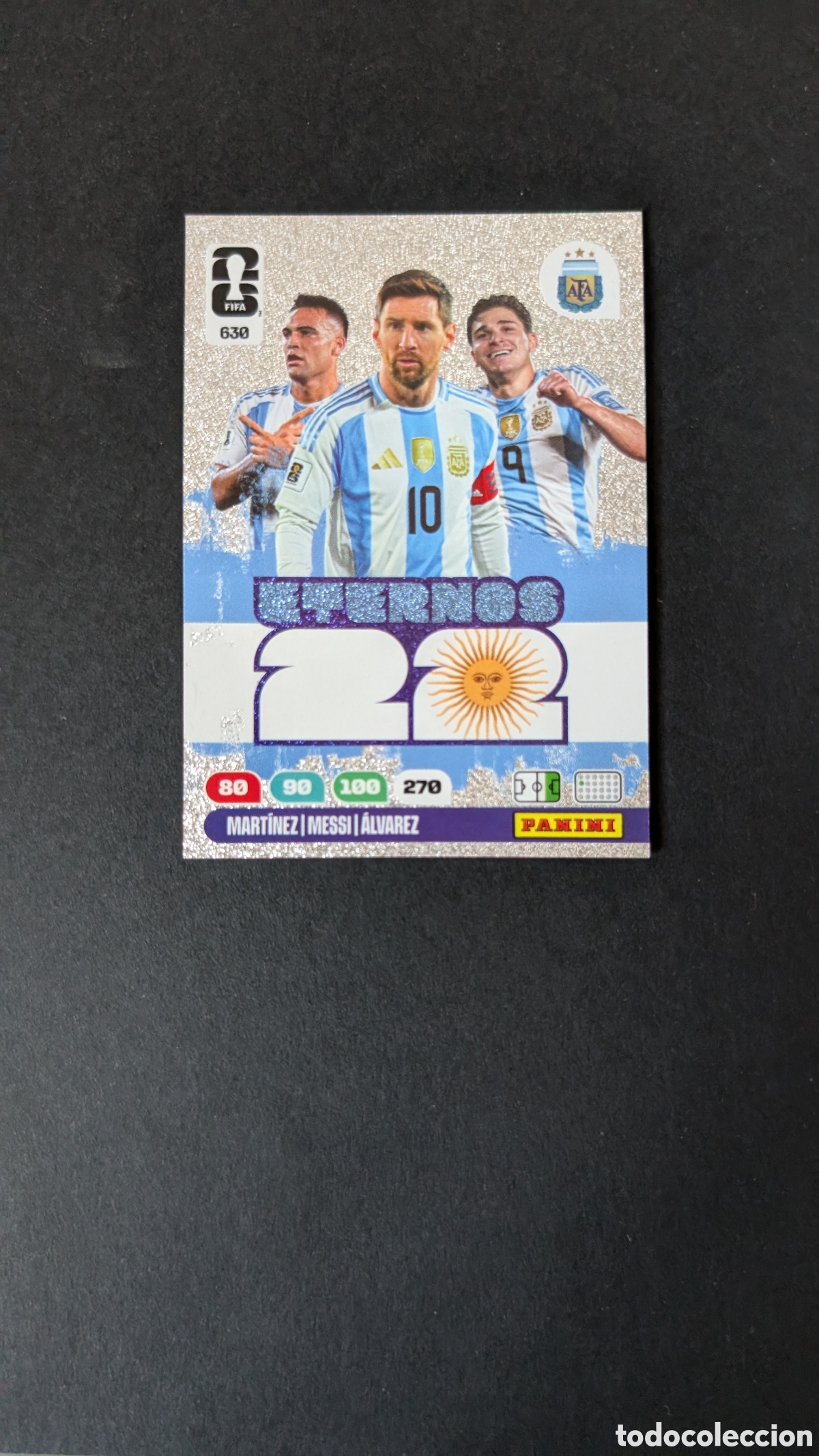 Cromos de F&uacute;tbol: MARTINEZ MESSI ALVAREZ 630 ETERNOS ARGENTINA ADRENALYN XL FIFA WORLD CUP 2026 26 USA PANINI