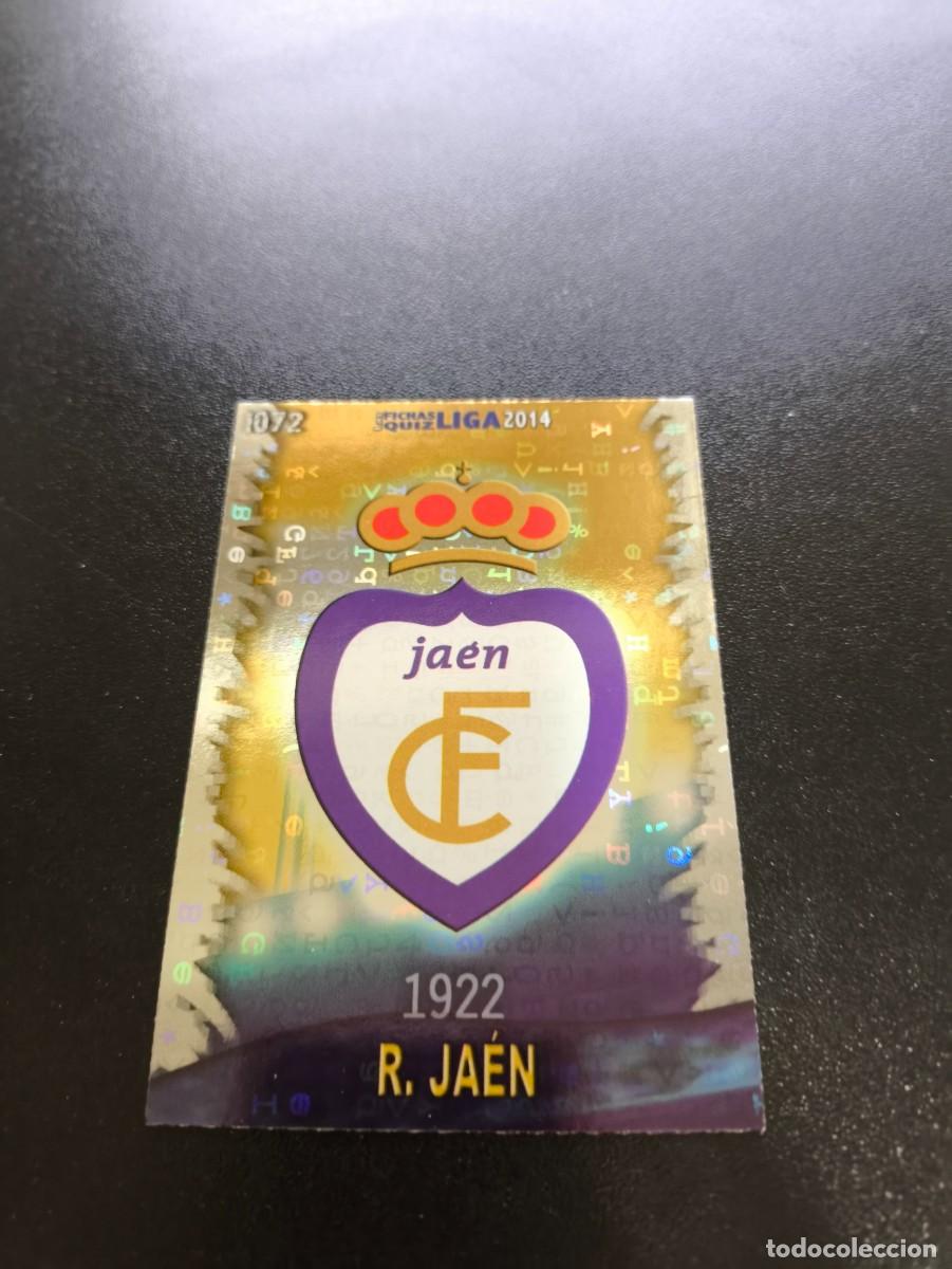 Cromos de F&uacute;tbol: 1072 ESCUDO BRILLO LISO LETRAS JAEN MUNDICROMO LIGA 2013 2014 13 14 PLATINUM NO PANINI ESTE