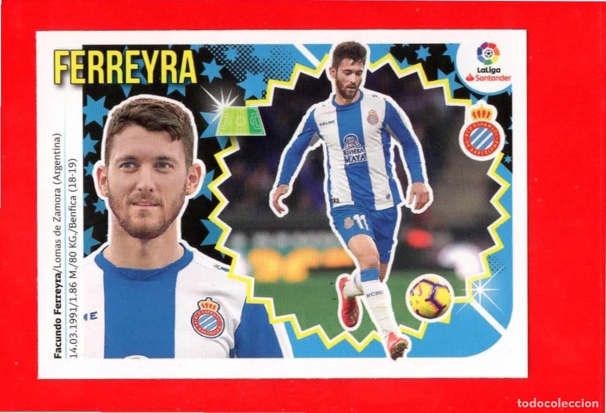 Figurine di Calcio: 14 Ferreyra - R.C.D. ESPANYOL - MERCADO de INVIERNO - Liga Este 2018 2019 18 19