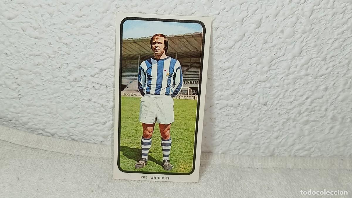 Figurine di Calcio: ANTIGUO CROMO N&ordm; 265 URREISTI REAL SOCIEDAD RUIZ ROMERO CAMPEONATOS NACIONALES FUTBOL 1973 - 74