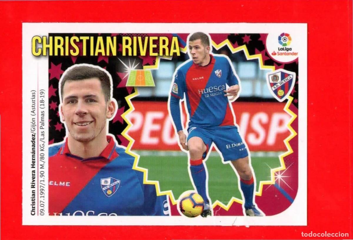 Figurine di Calcio: 19 Christian Rivera - S.D. HUESCA - MERCADO de INVIERNO - Liga Este 2018 2019 18 19
