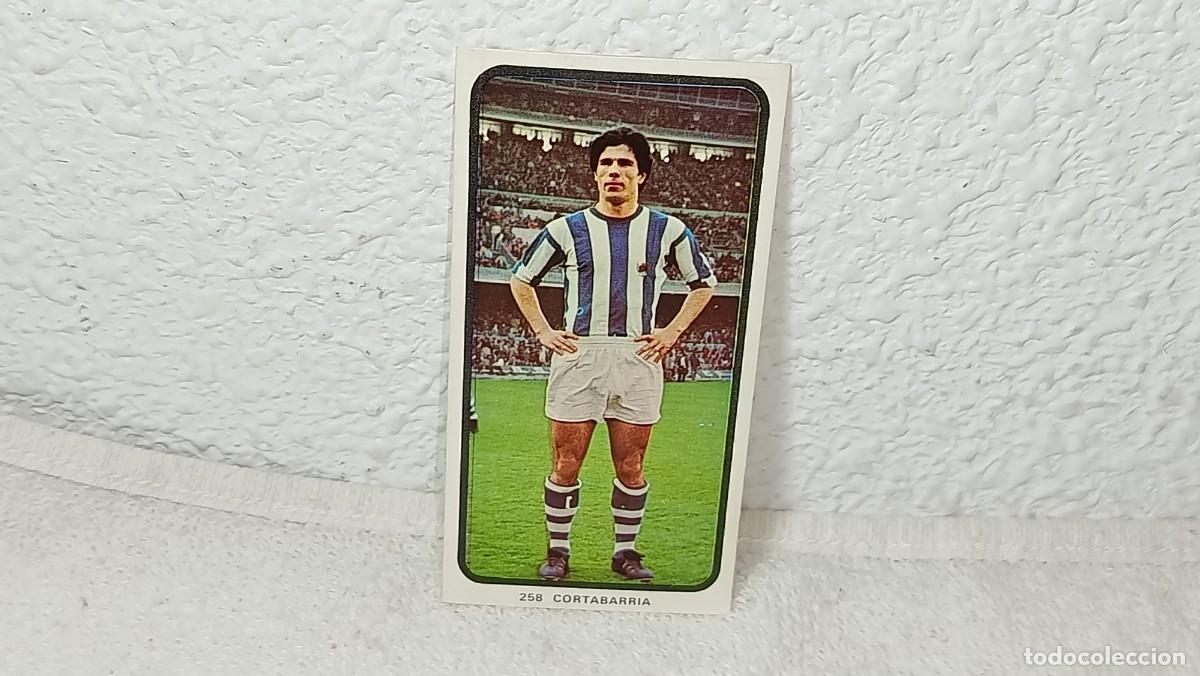 Cromos de F&uacute;tbol: ANTIGUO CROMO N&ordm; 258 CORTABERRIA REAL SOCIEDAD RUIZ ROMERO CAMPEONATOS NACIONALES FUTBOL 1973 - 74
