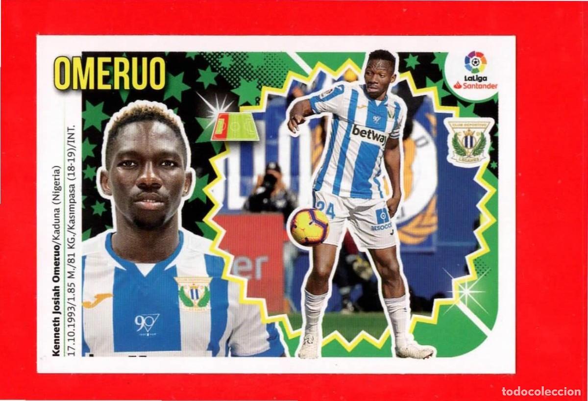 Cromos de F&uacute;tbol: 21 Omeruo - C.D. LEGANES - MERCADO de INVIERNO - Liga Este 2018 2019 18 19