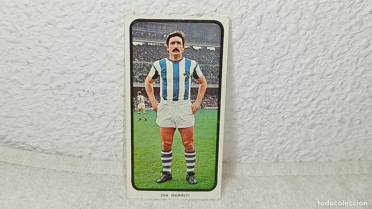 Cromos de F&uacute;tbol: ANTIGUO CROMO N&ordm; 254 GORRITI REAL SOCIEDAD RUIZ ROMERO CAMPEONATOS NACIONALES FUTBOL 1973 - 74