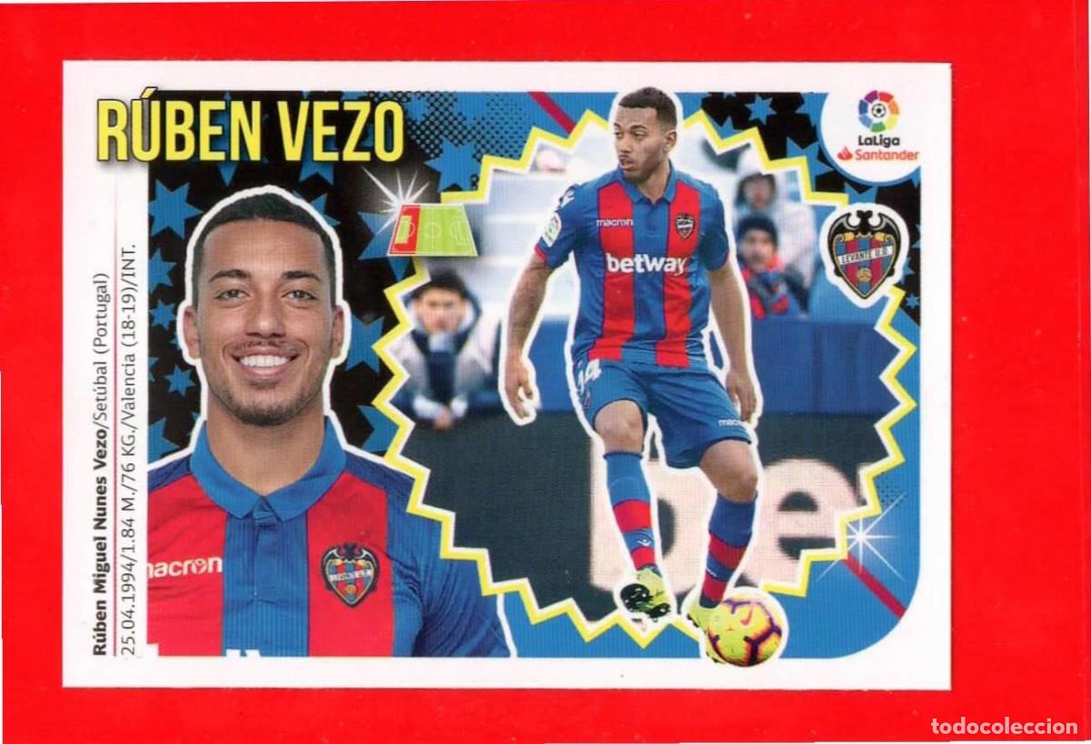 Cromos de F&uacute;tbol: 25 R&uacute;ben Vezo - LEVANTE U.D. - MERCADO de INVIERNO - Liga Este 2018 2019 18 19