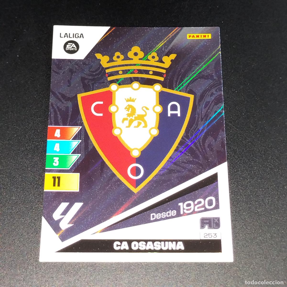 Cromos de F&uacute;tbol: 253 ESCUDO LOGO OSASUNA CROMOS ADRENALYN XL LALIGA CARD 2023 2024 23 214 PANINI
