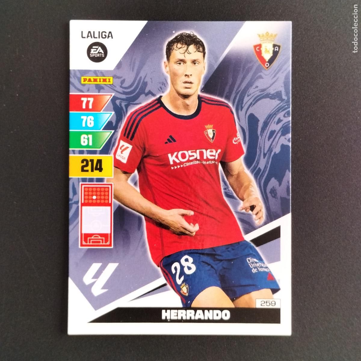 Cromos de F&uacute;tbol: 259 HERRANDO OSASUNA CROMOS ADRENALYN XL LALIGA CARD 2023 2024 23 214 PANINI