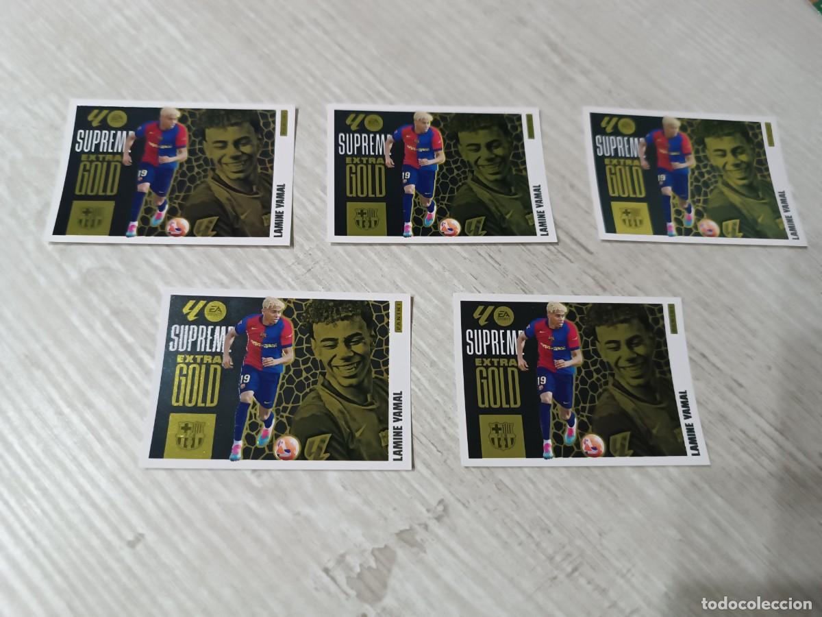 Cromos de F&uacute;tbol: LOTE 5 LAMINE YAMAL SUPREME EXTRA GOLD LIGA ESTE 2025 2026 25 26