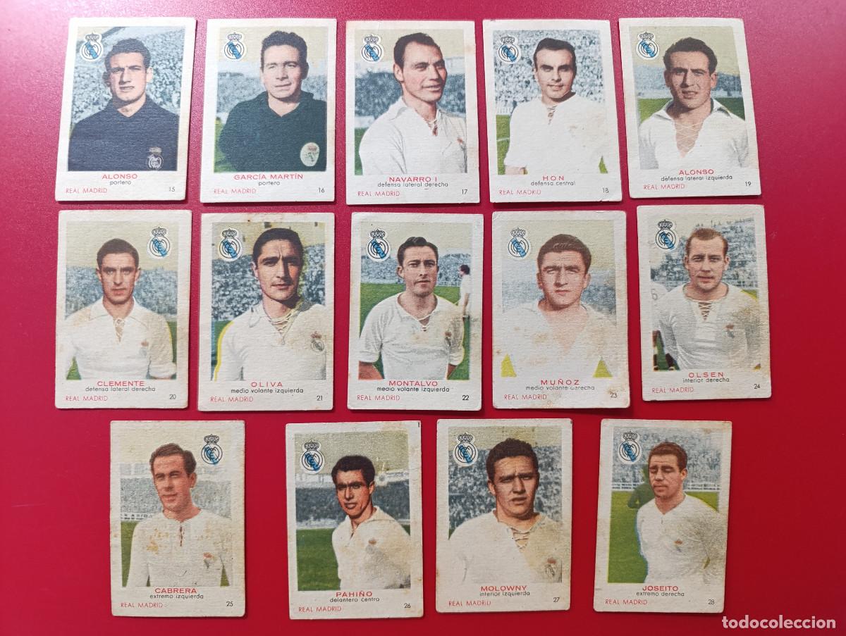 Cromos de F&uacute;tbol: FEDORA 50 51. EQUIPO COMPLETO REAL MADRID - CROMOS CIGARRILLOS FEDORA - LIGA 1950/1951.