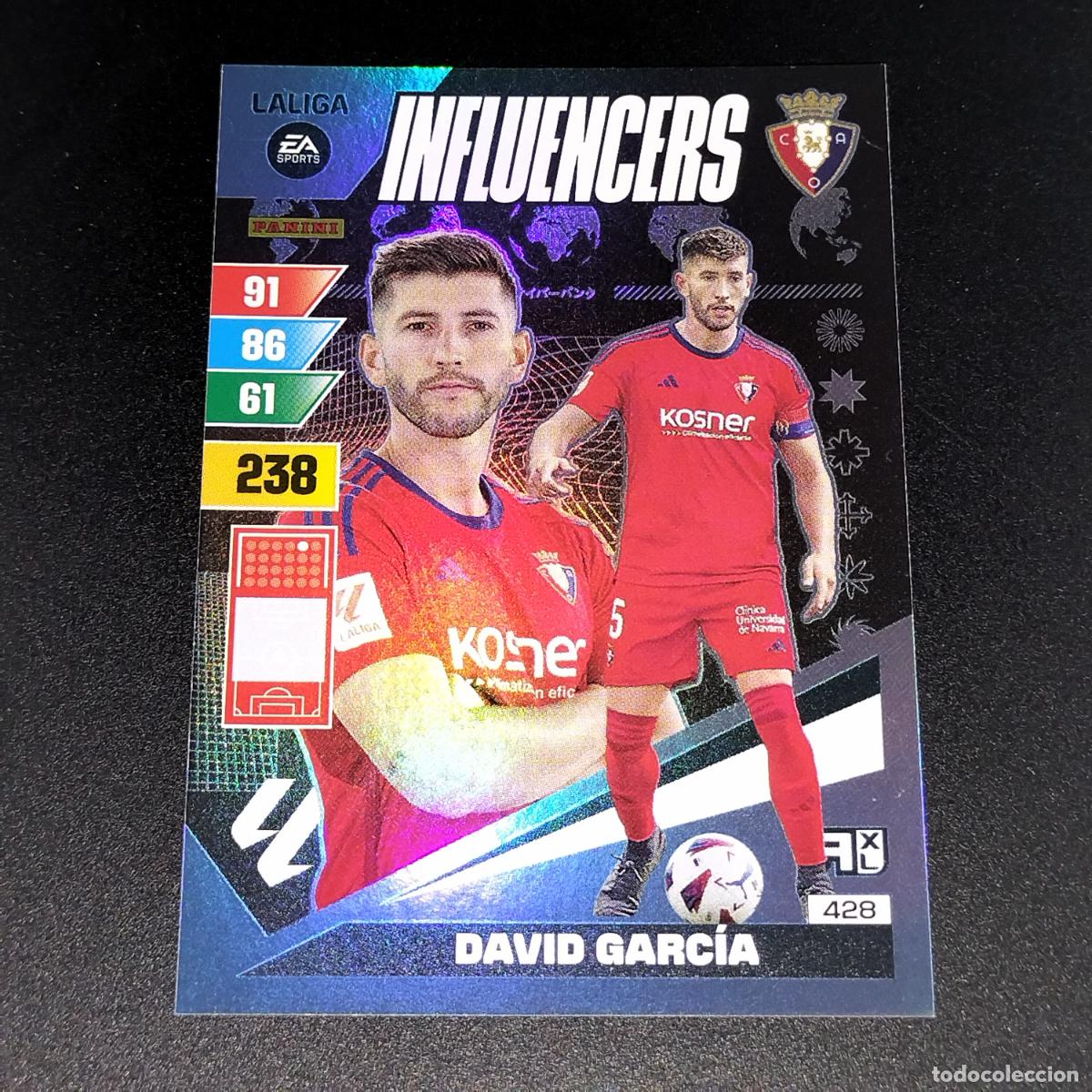Cromos de F&uacute;tbol: 428 DAVID GARCIA INFLUENCERS OSASUNA CROMOS ADRENALYN XL LALIGA CARD 2023 2024 23 214 PANINI