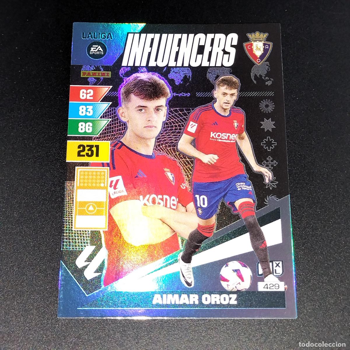 Cromos de F&uacute;tbol: 429 AIMAR OROZ INFLUENCERS OSASUNA CROMOS ADRENALYN XL LALIGA CARD 2023 2024 23 214 PANINI