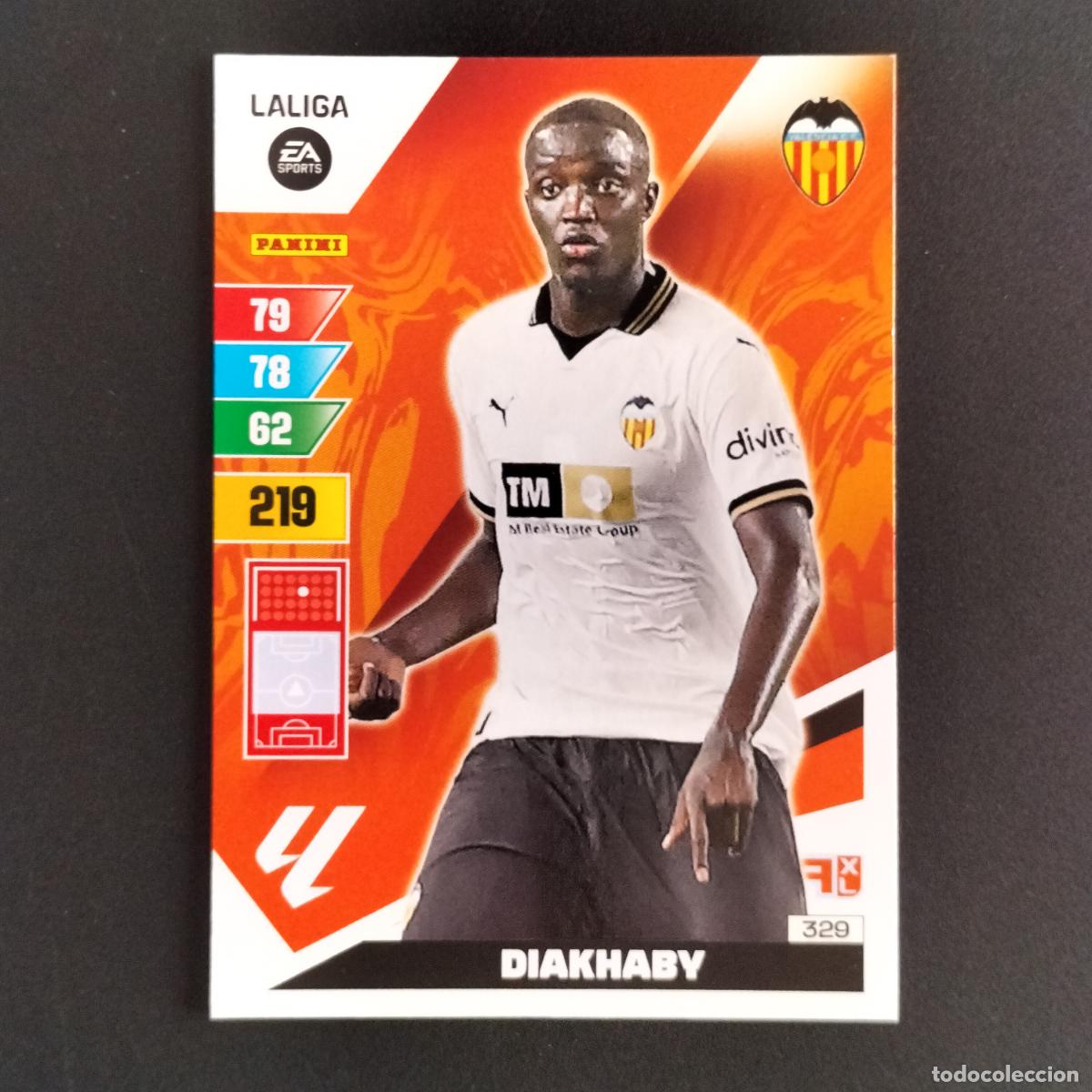 Cromos de F&uacute;tbol: 329 DIAKHABY VALENCIA CROMOS ADRENALYN XL LALIGA CARD 2023 2024 23 214 PANINI