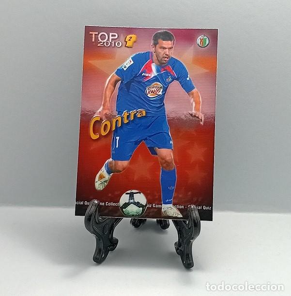 Cromos de F&uacute;tbol: 556 CONTRA GETAFE FICHA OFFICIAL QUIZ GAME COLLECTION MUNDICROMO 2009 2010 09 10 TOP 2010 ROJO LISO