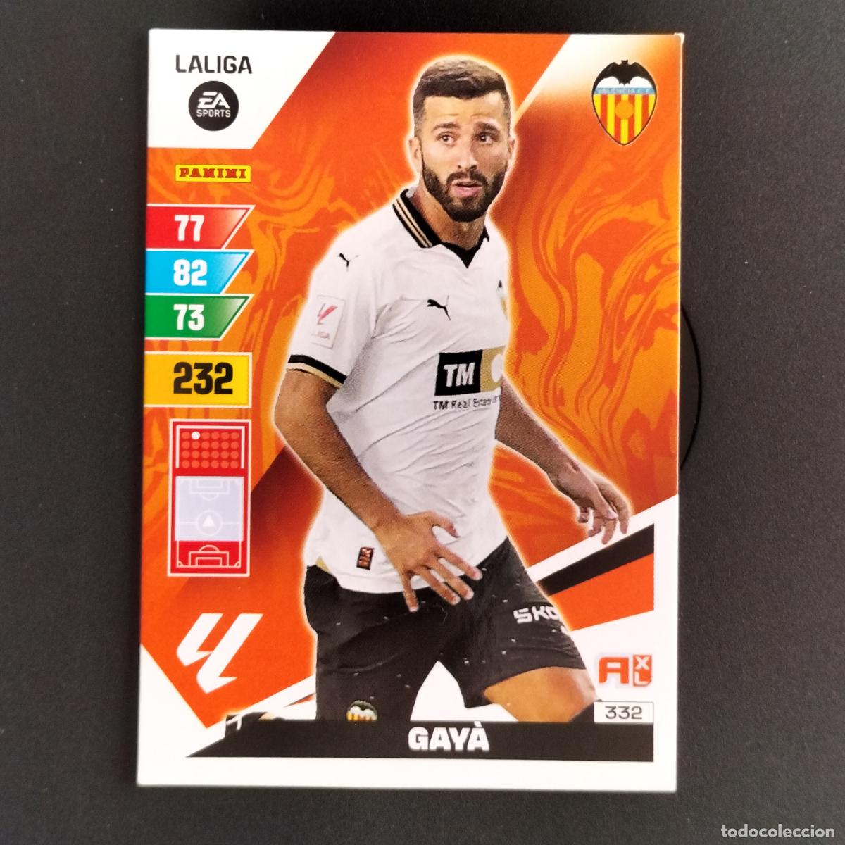 Cromos de F&uacute;tbol: 332 GAYA VALENCIA CROMOS ADRENALYN XL LALIGA CARD 2023 2024 23 214 PANINI