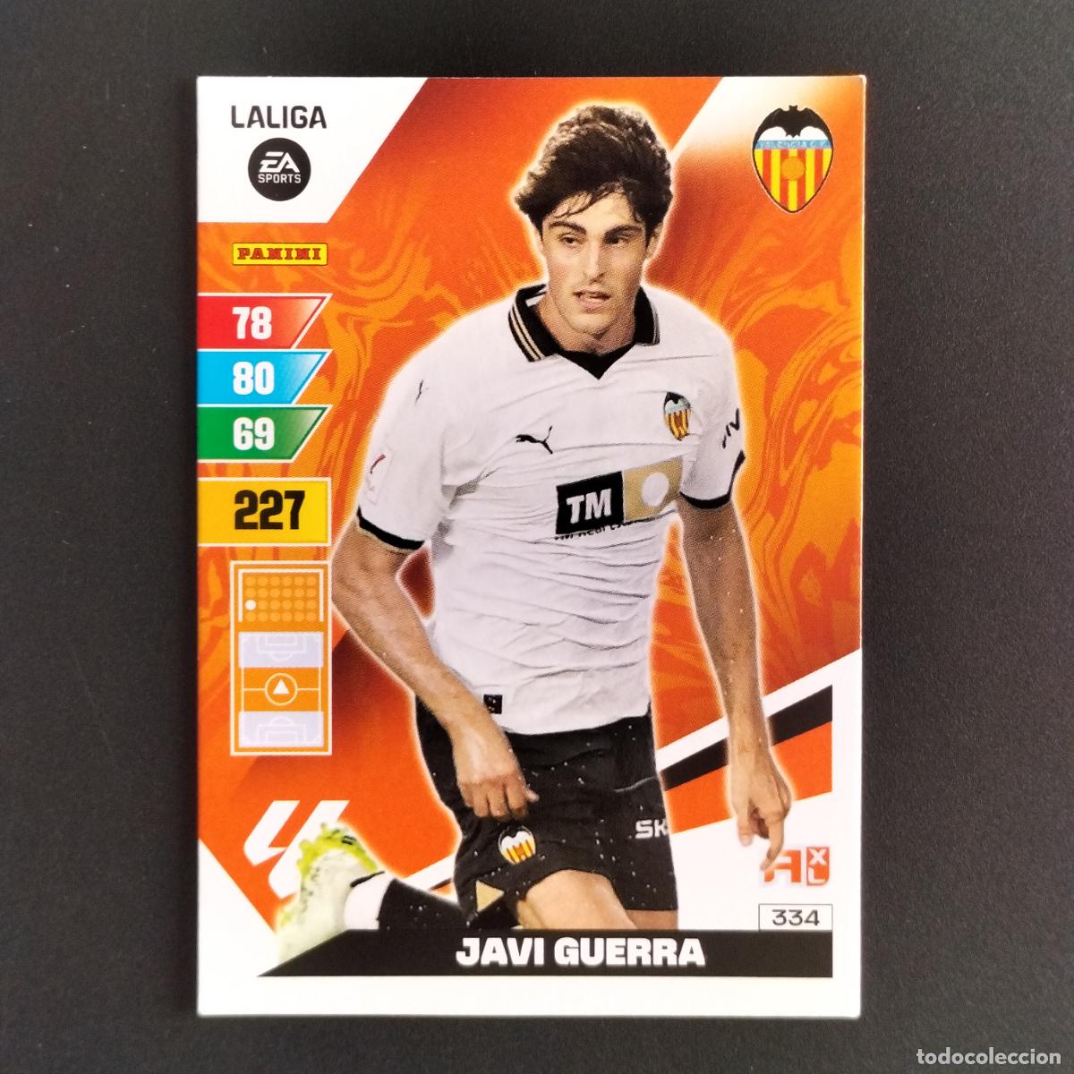 Cromos de F&uacute;tbol: 334 JAVI GUERRA VALENCIA CROMOS ADRENALYN XL LALIGA CARD 2023 2024 23 214 PANINI