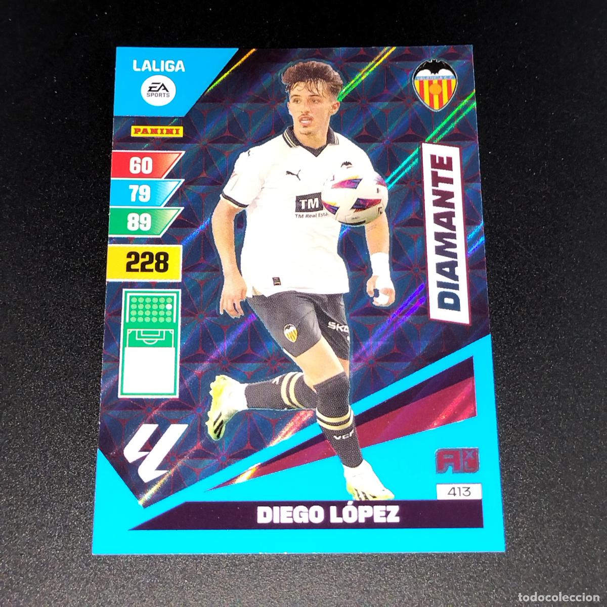 Cromos de F&uacute;tbol: 413 DIEGO LOPEZ DIAMANTE VALENCIA CROMOS ADRENALYN XL LALIGA CARD 2023 2024 23 214 PANINI