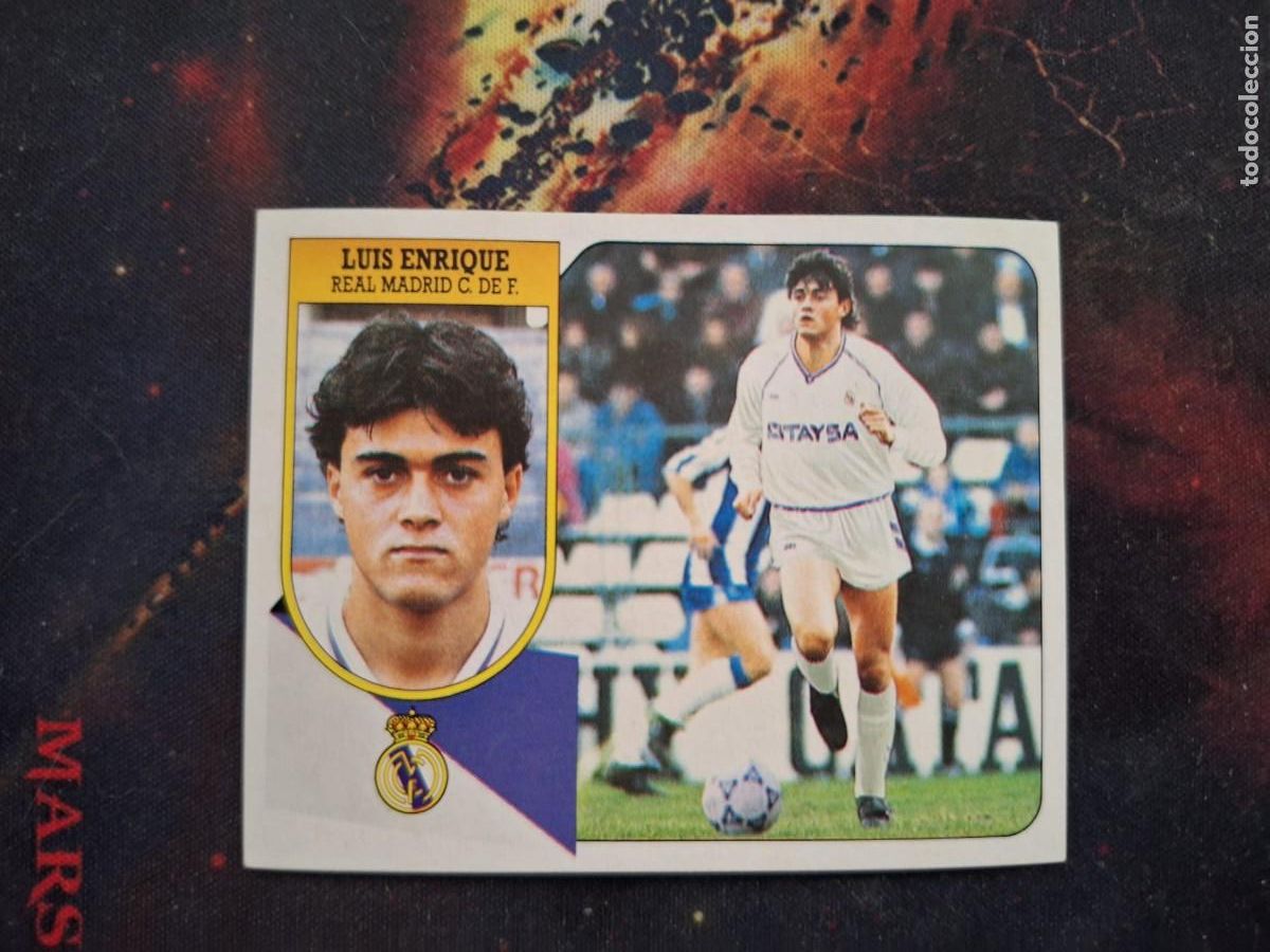 Cromos de F&uacute;tbol: CROMO LIGA ESTE LUIS ENRIQUE REAL MADRID NUNCA PEGADO SIN PEGAR 91 92 1991 1992 RESERVADO
