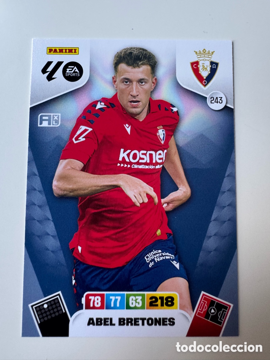 Cromos de F&uacute;tbol: PANINI ADRENALYN XL LIGA EA SPORTS 2025-2026 25-26 &ndash; Abel Bretones CA Osasuna N&ordm; 243