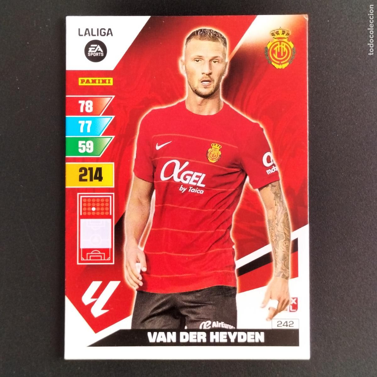 Cartes &agrave; collectionner de Football: 242 VAN DER HEYDEN MALLORCA CROMOS ADRENALYN XL LALIGA CARD 2023 2024 23 24 PANINI