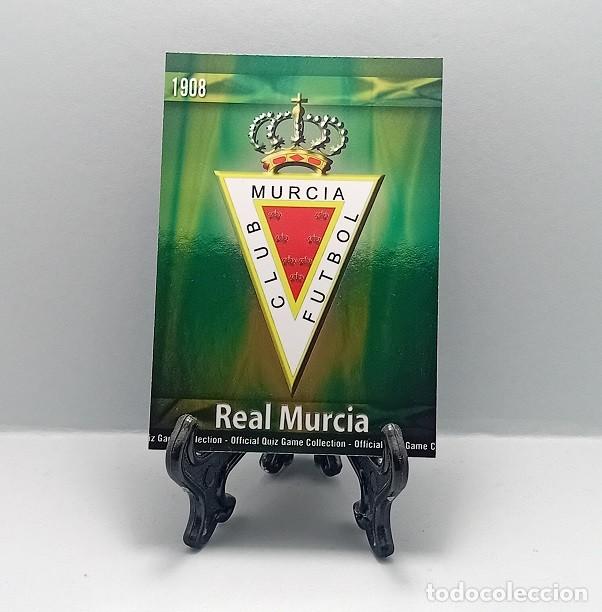 Cromos de F&uacute;tbol: 985 ESCUDO REAL MURCIA CROMO FICHA OFFICIAL QUIZ GAME COLLECTION MUNDICROMO 2009 2010 MC BRILLO LISO