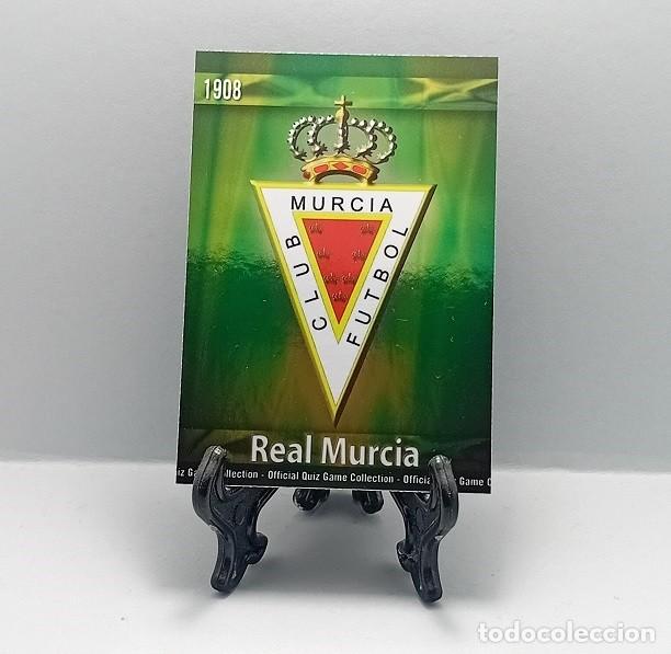 Cromos de F&uacute;tbol: 985 ESCUDO REAL MURCIA CROMO FICHA OFFICIAL QUIZ GAME COLLECTION MUNDICROMO 2009 2010 MC BRILLO LISO