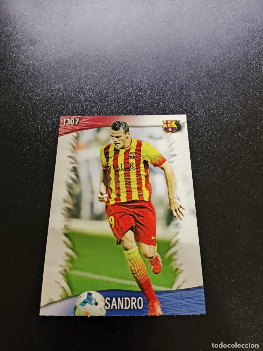 Fu&szlig;ball-Sticker: 1307 Sandro BARCELONA B ULTIMA HORA IV MUNDICROMO LIGA 2013 2014 13 14 PLATINUM O PANINI ESTE