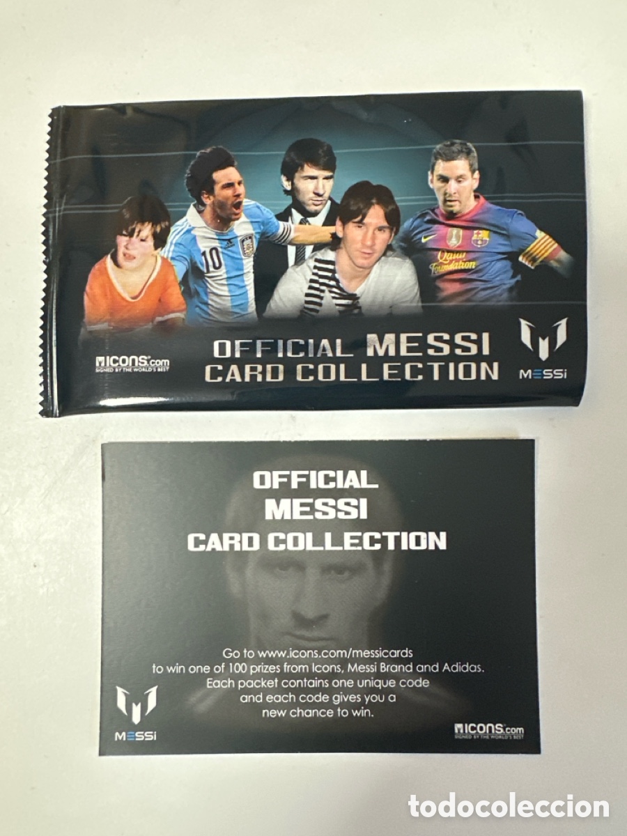 Cartes &agrave; collectionner de Football: SOBRE VAC&Iacute;O OFFICIAL MESSI CARD COLLECTION 2013 EDITORIAL ICONS