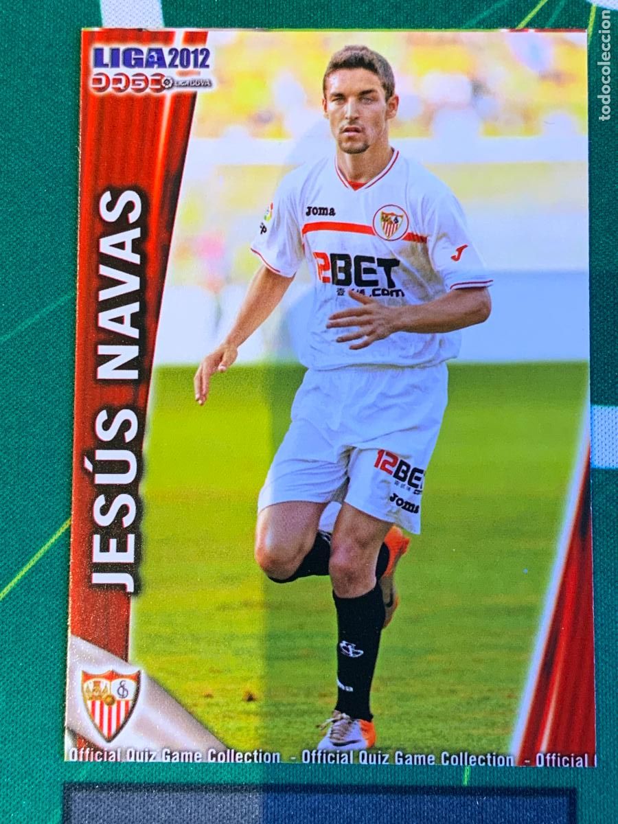 Football Stickers: 128 Jes&uacute;s Navas Sevilla Base card FICHAS LIGA MUNDICROMO 2011 2012 11 12