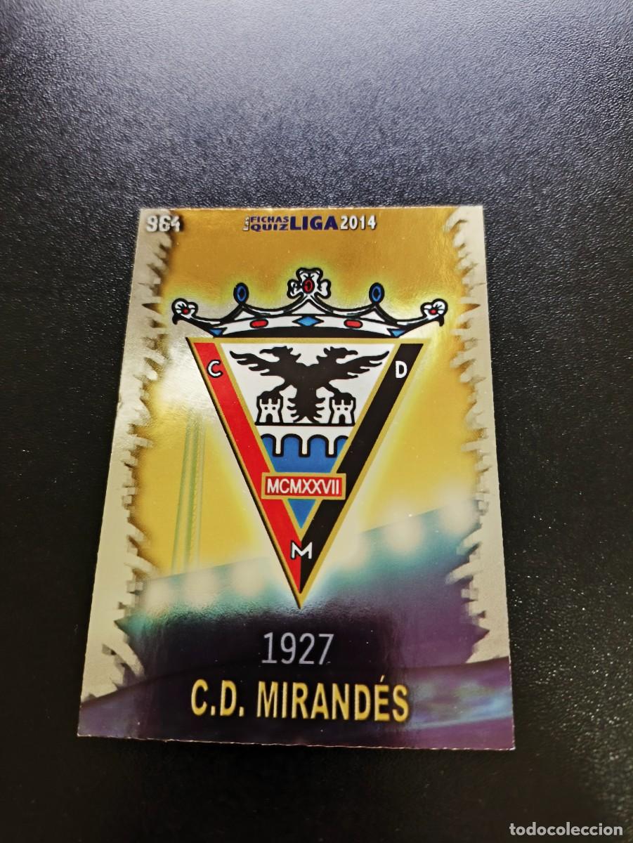 Cromos de F&uacute;tbol: 964 ESCUDO BRILLO LISO MIRANDES MUNDICROMO LIGA 2013 2014 13 14 PLATINUM PANINI ESTE
