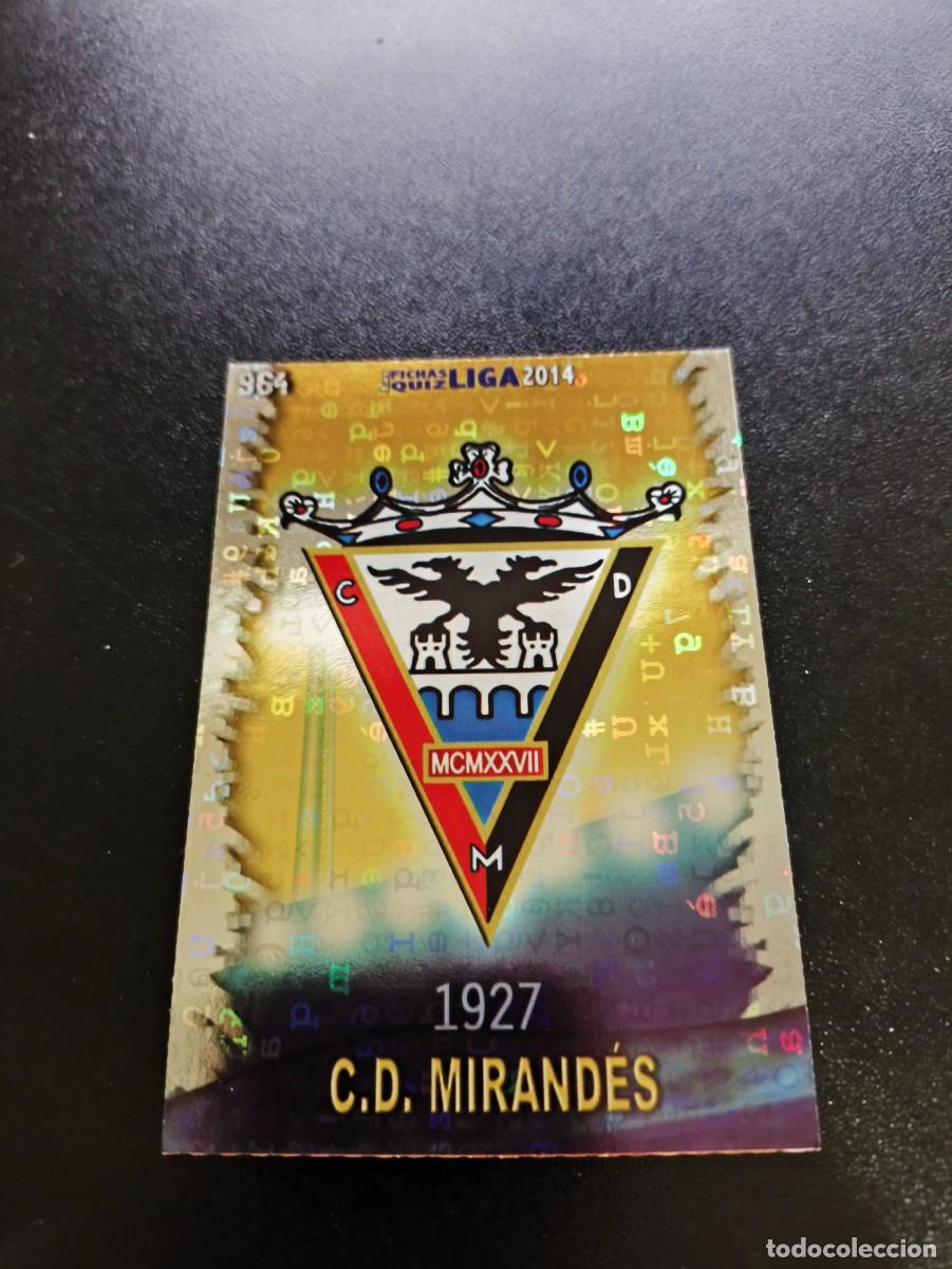 Cromos de F&uacute;tbol: 964 ESCUDO BRILLO LETRAS MIRANDES MUNDICROMO LIGA 2013 2014 13 14 PLATINUM PANINI ESTE