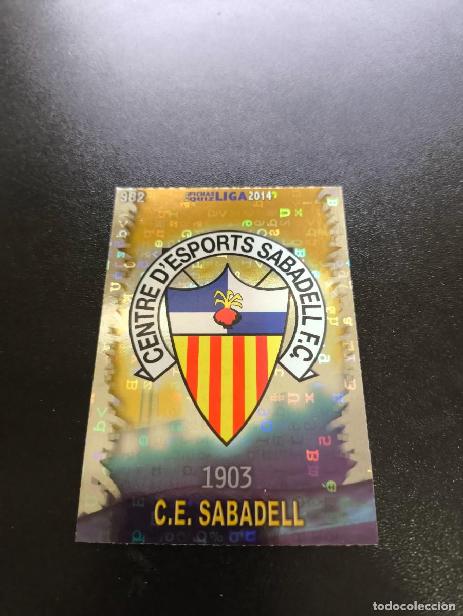 Cromos de F&uacute;tbol: 982 ESCUDO BRILLO LETRAS SABADELL MUNDICROMO LIGA 2013 2014 13 14 PLATINUM PANINI ESTE
