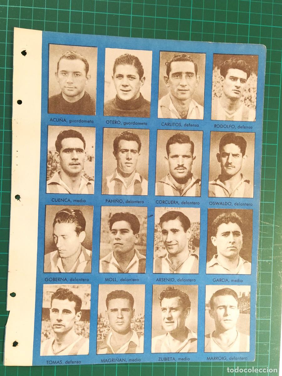Cromos de F&uacute;tbol: DEPORTIVO DE LA CORU&Ntilde;A - LAMINA CON 16 CROMOS DE FUTBOL - HISTORIAL 1954 1955 -VER FOTOS-(V-28.120)