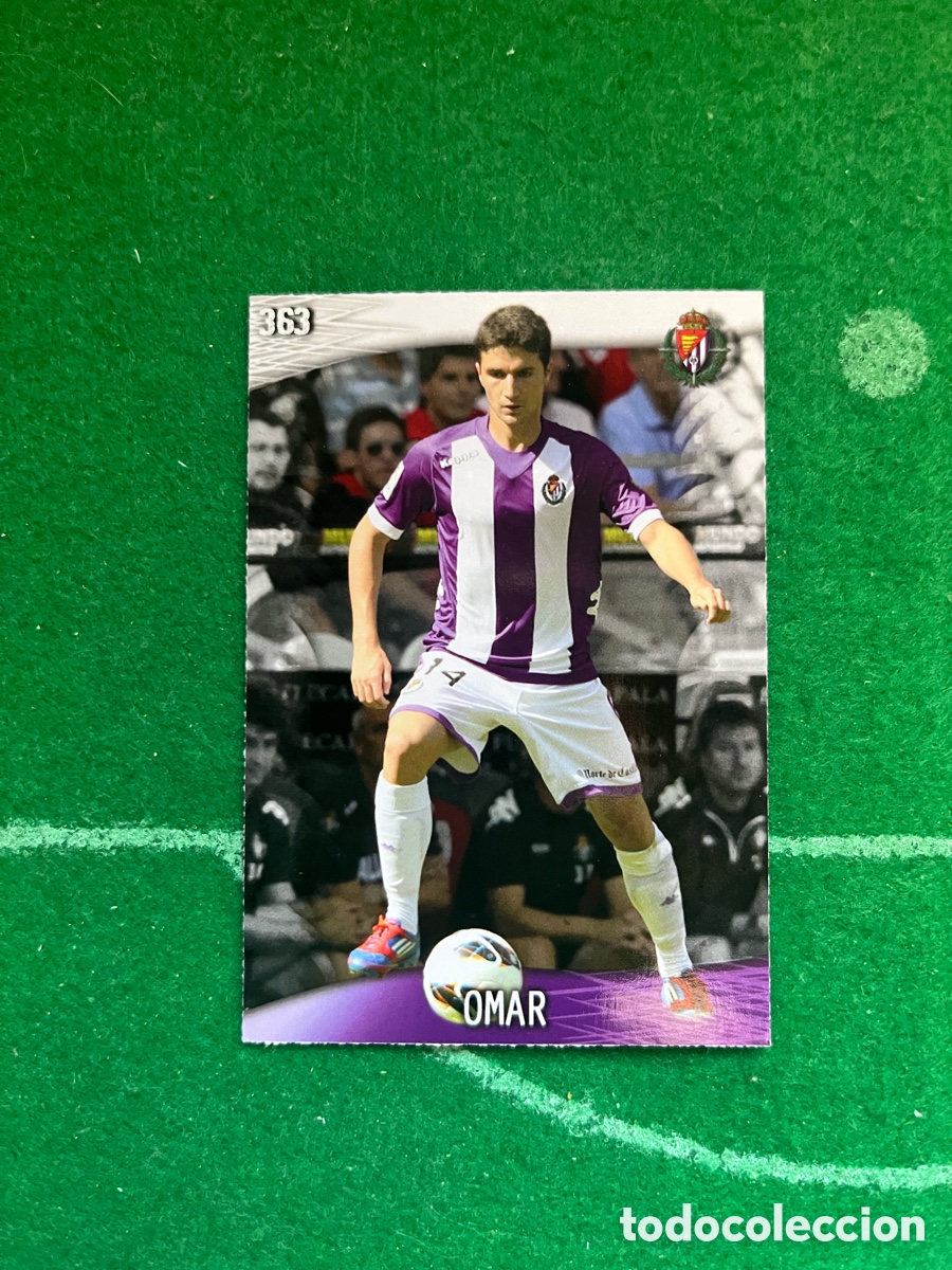 Cromos de F&uacute;tbol: 363 OMAR REAL VALLADOLID LAS FICHAS DE LA LIGA 2013 2014 MUNDICROMO