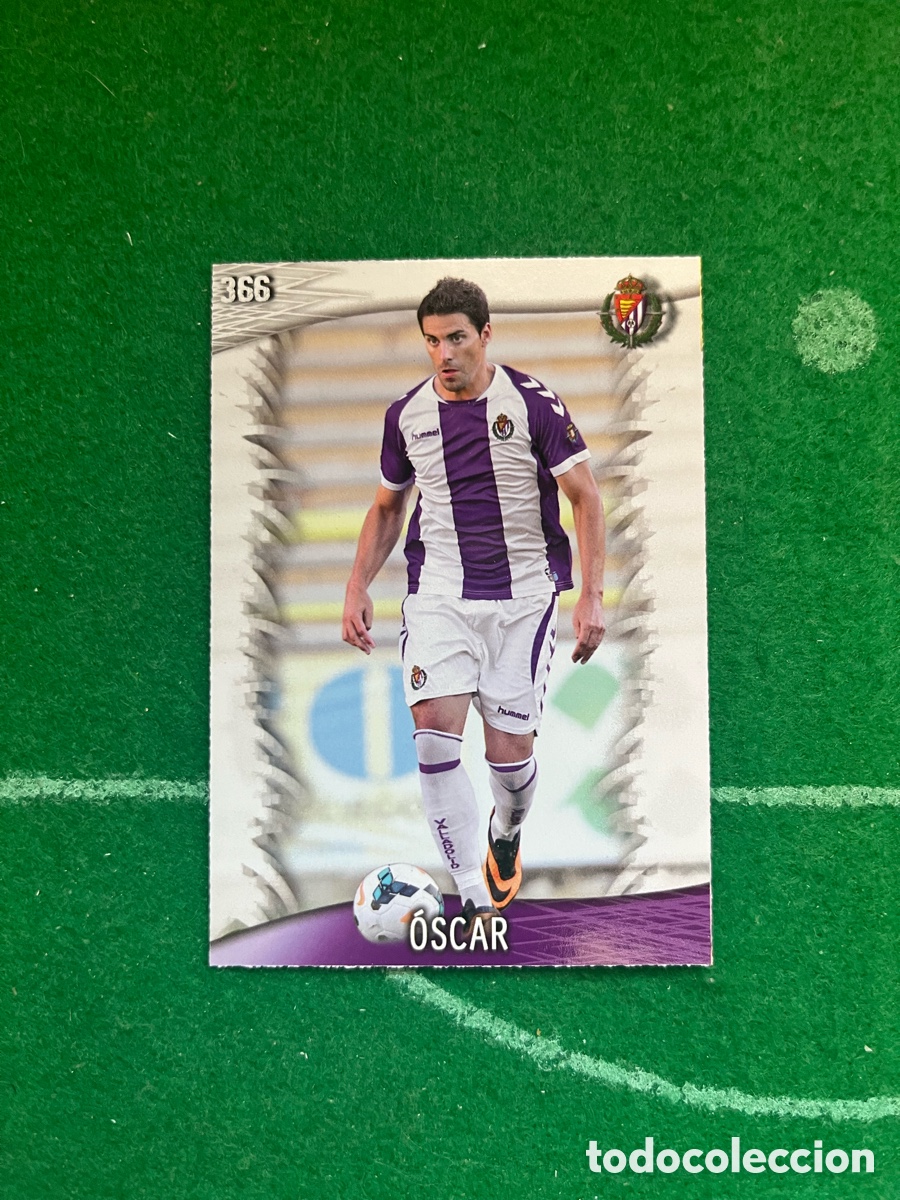Cromos de F&uacute;tbol: 366 &Oacute;SCAR REAL VALLADOLID LAS FICHAS DE LA LIGA 2013 2014 MUNDICROMO