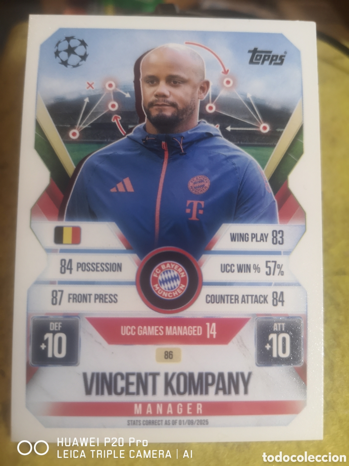 Cromos de F&uacute;tbol: MATCH ATTAX EXTRA 2025 2026 MANAGER VINCENT KOMPANY 86 BAYERN MUNCHEN