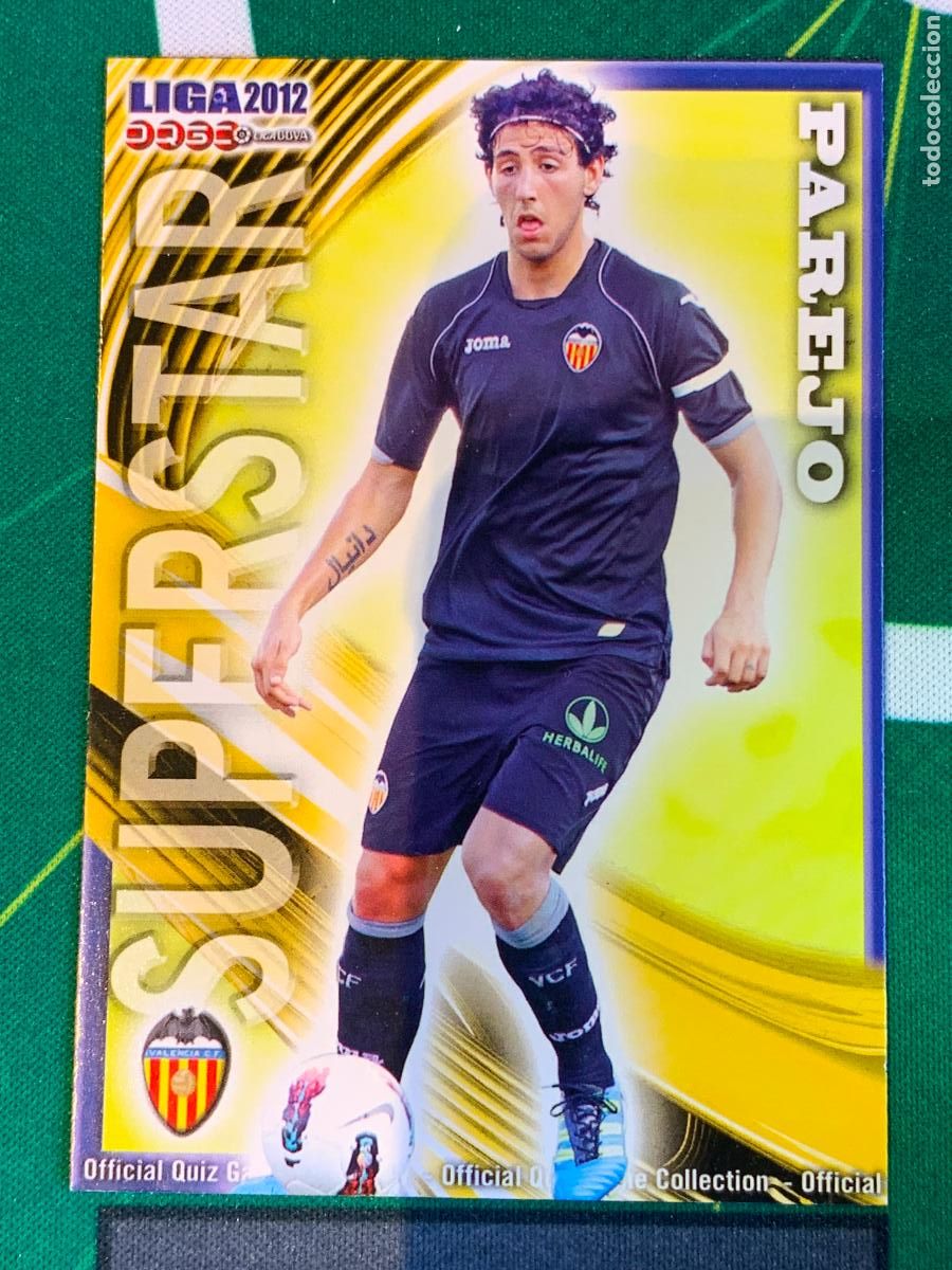 Cromos de F&uacute;tbol: 79 Parejo Valencia Superstar FICHAS LIGA MUNDICROMO 2011 2012 11 12